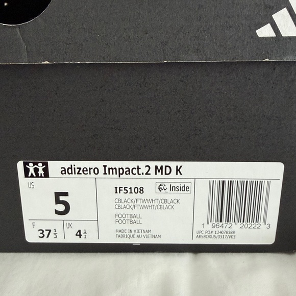 Adidas Adizero Black and White Cleats - Picture 4 of 4